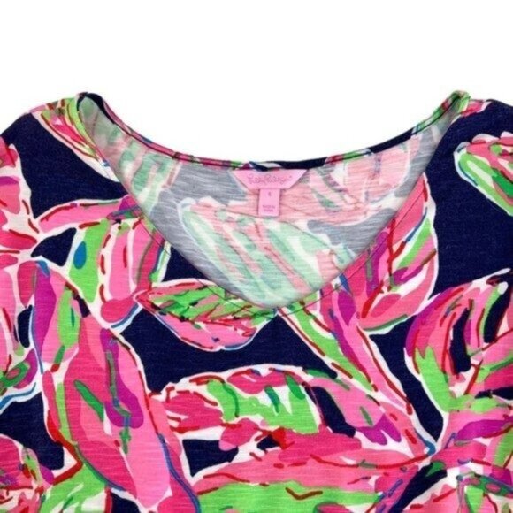 Lilly Pulitzer Cara Dolman Mini Dress Pink Blue - Picture 4 of 6